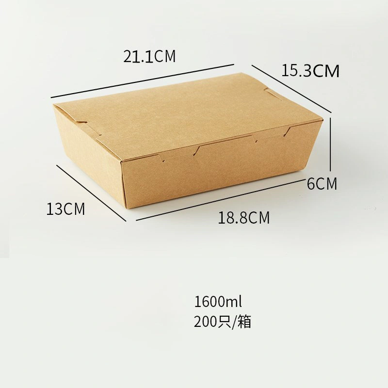 Custom Size Disposable Baking Dessert Packing Box Paper Kraft Box with Window Takeaway Food Package