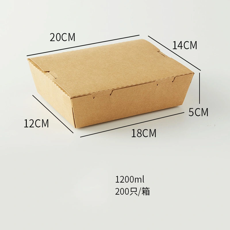 Custom Size Disposable Baking Dessert Packing Box Paper Kraft Box with Window Takeaway Food Package