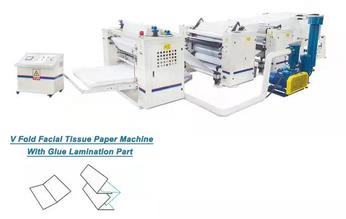 Automatic V Fold Facial Tissue Paper Making Machinery Folder